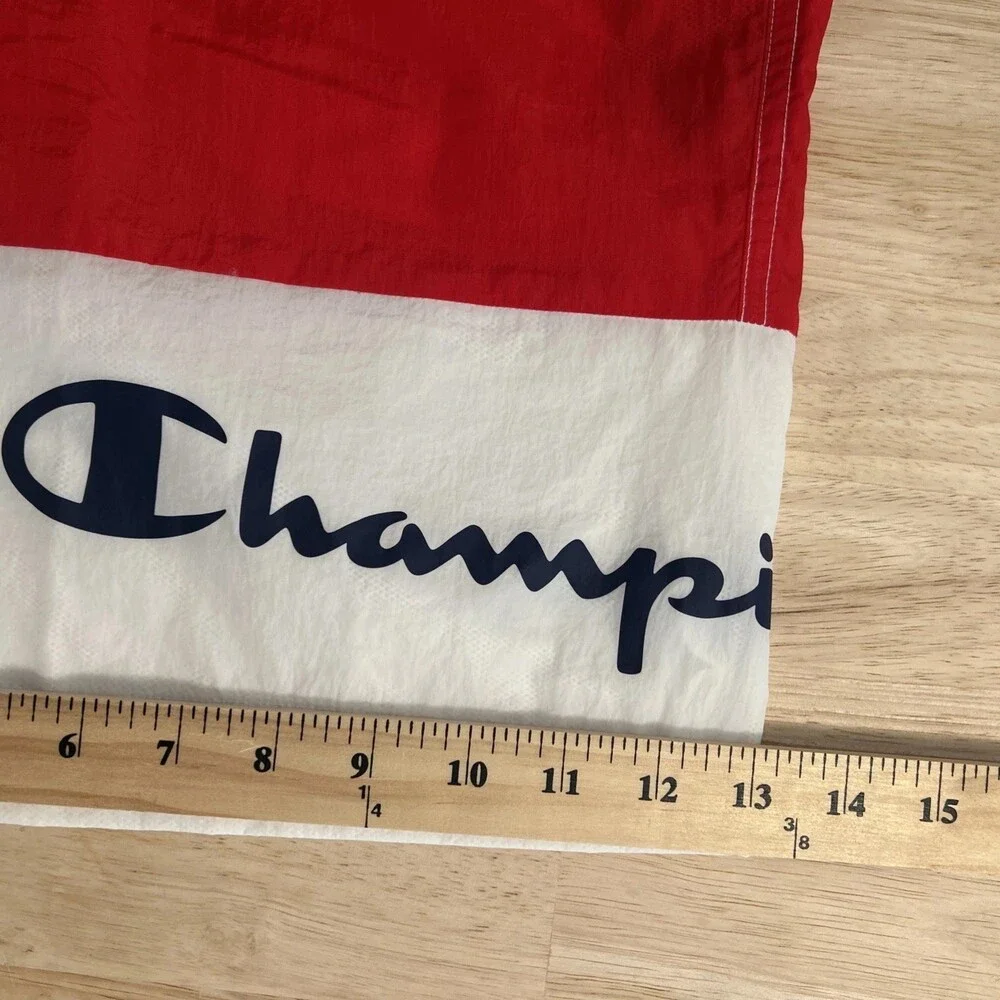 New Champion Swim Shorts Men Large Red White Blue 8